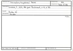 Karteikarte zum Belegmaterial von Schizophora neugeboreni Reuss, 1861